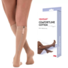 Meia de Compressão Comfortline 
Cotton  C/ Ziper 20-30mmhg AD 3/4 
XXG CURTA, Ponteira Aberta, BEGE